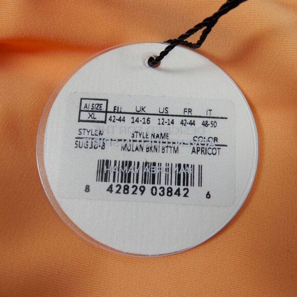 Andrea Iyamah Mulan Swim BIKINI BOTTOM Ruffled Size XL Apricot Peach Orange NEW - Picture 14 of 15